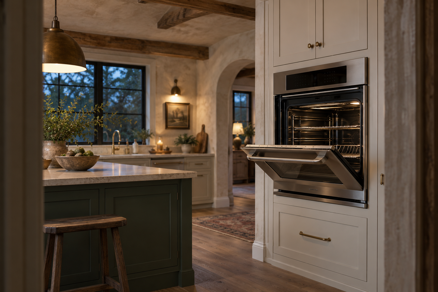 Illustrative Monogram oven in a residential kitchen — AI image for Sub-Zero Repair Lewisboro