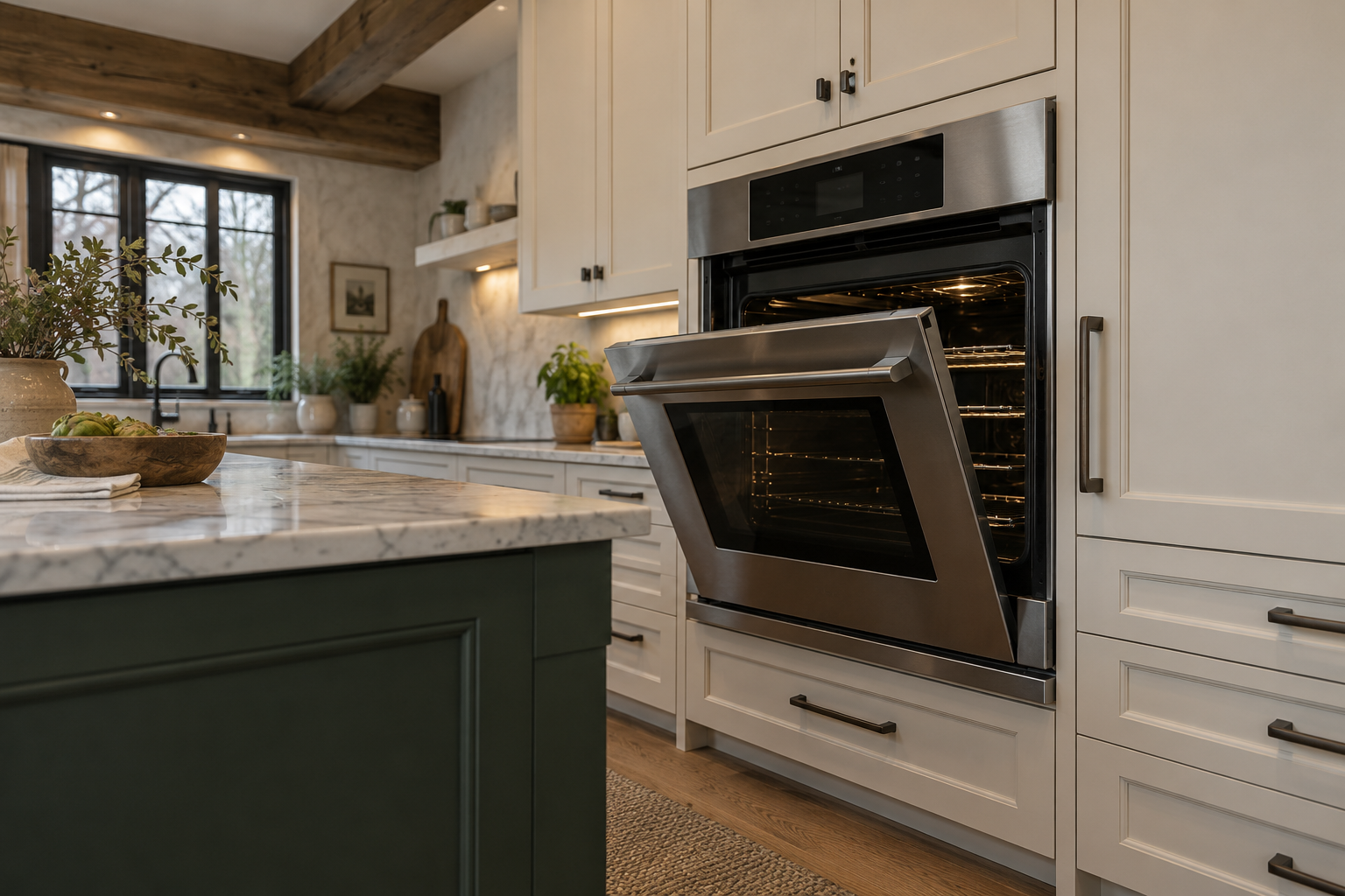 Illustrative Viking oven in a residential kitchen — AI image for Sub-Zero Repair Lewisboro