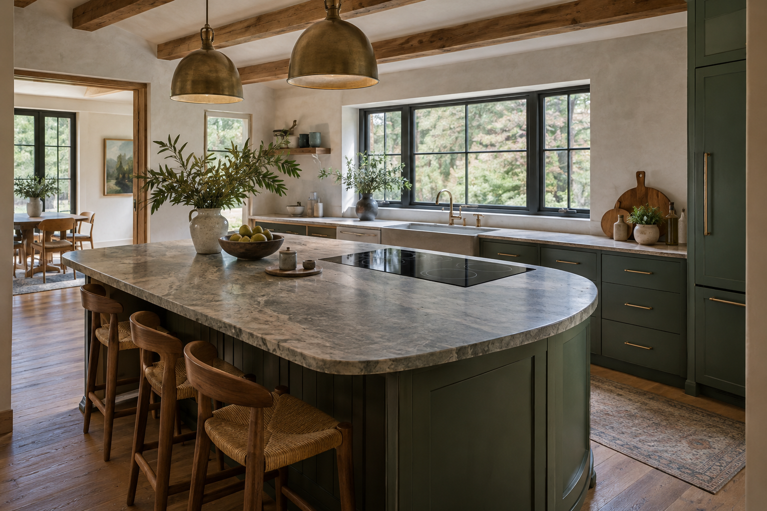 Illustrative Wolf cooktop in a residential kitchen — AI image for Sub-Zero Repair Lewisboro