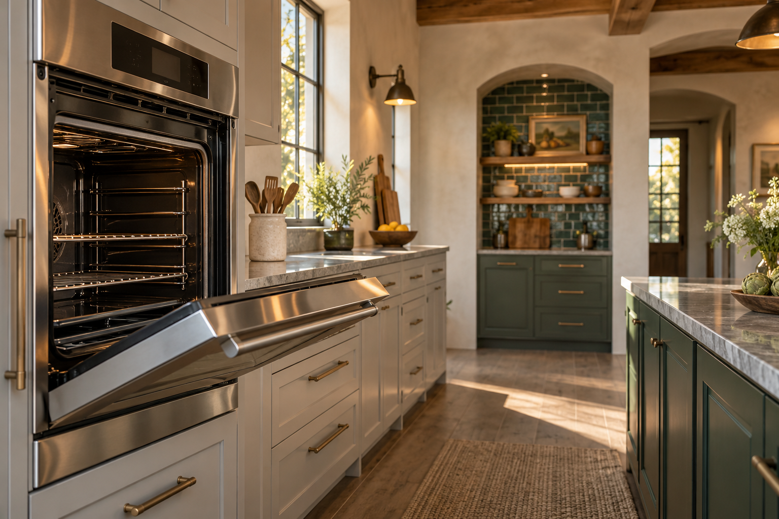 Illustrative Thermador oven in a residential kitchen — AI image for Sub-Zero Repair Lewisboro