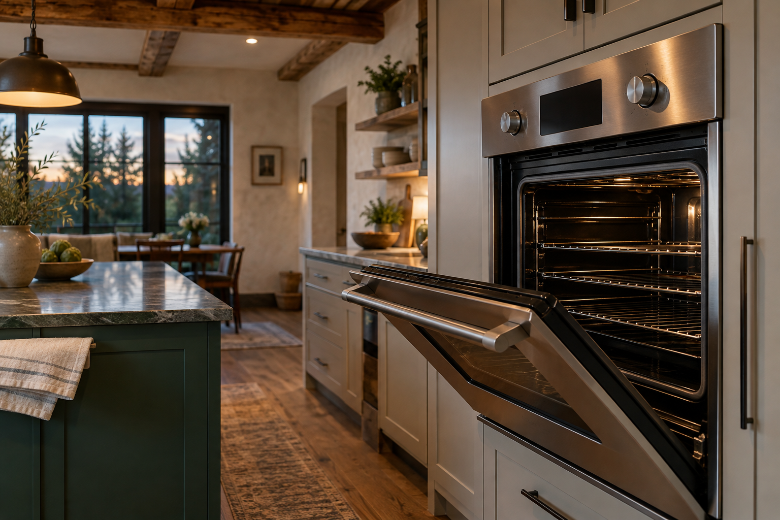 Illustrative Viking oven in a residential kitchen — AI image for Sub-Zero Repair Lewisboro