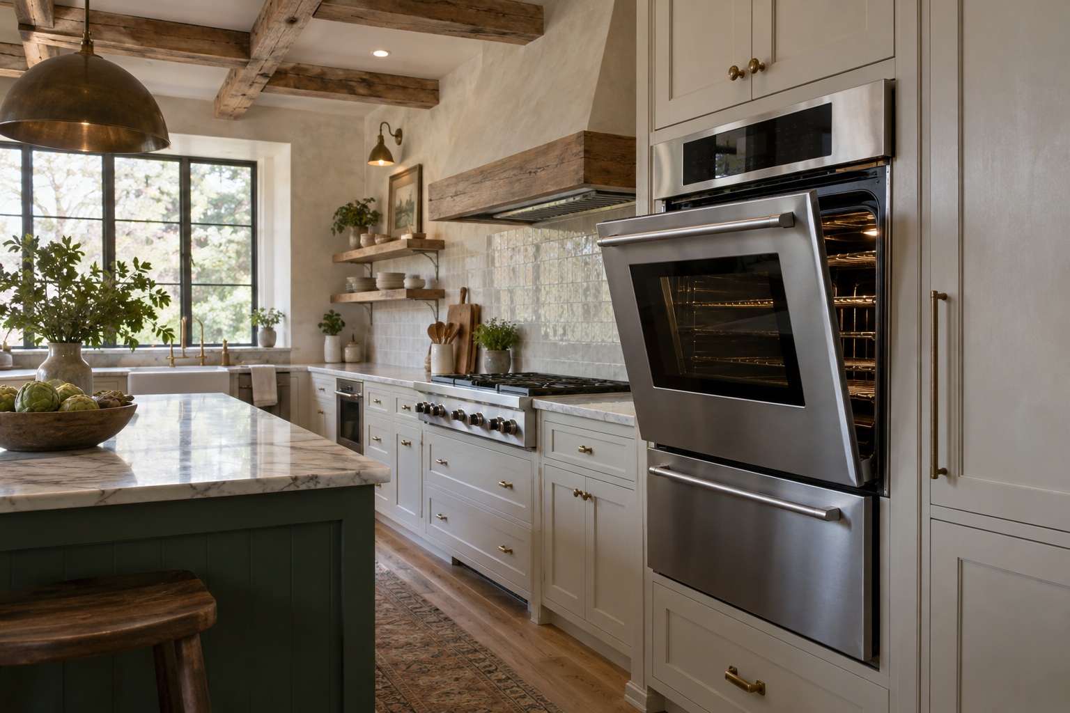 Illustrative Monogram oven in a residential kitchen — AI image for Sub-Zero Repair Lewisboro