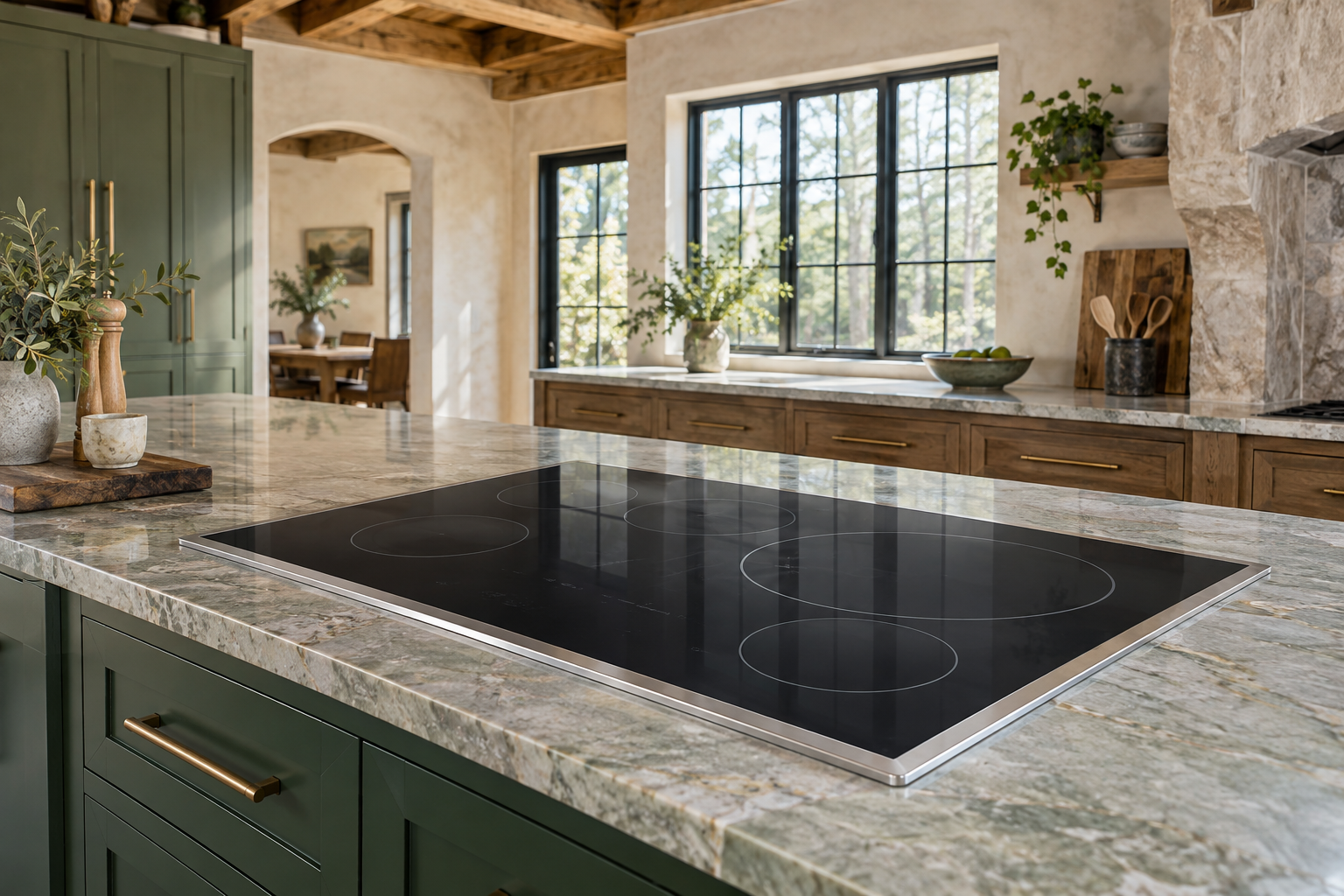 Illustrative Viking cooktop in a residential kitchen — AI image for Sub-Zero Repair Lewisboro